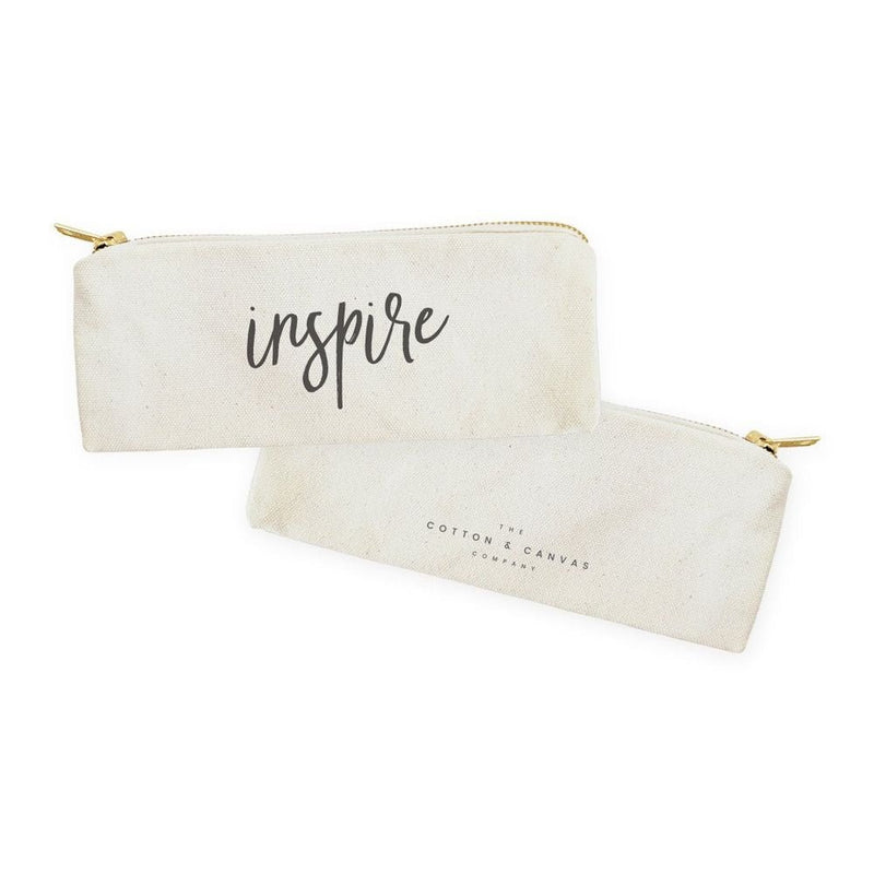 Inspire Cotton Canvas Pencil Case and Travel Pouch - Starttech Online Market