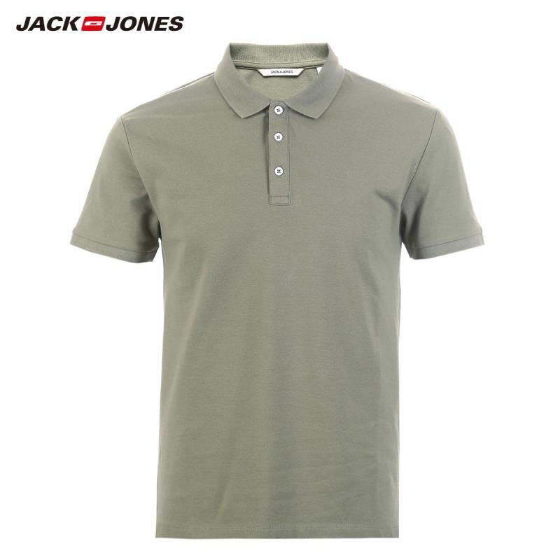 JackJones Men's Solid Color Cotton Turn-down Collar Polo Shirt Menswear 219106516 - Starttech Online Market
