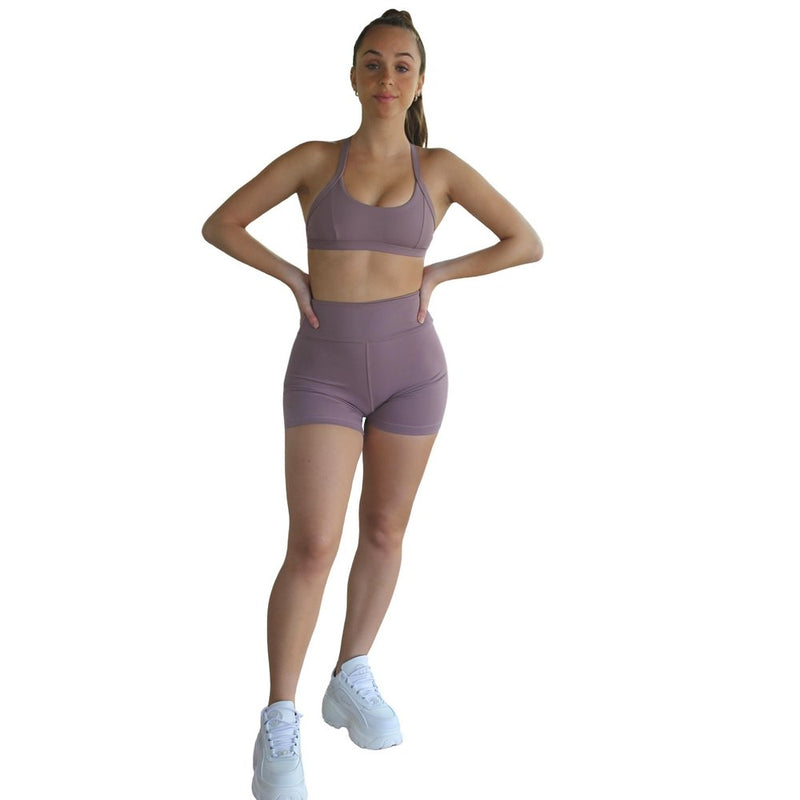 Kali Seamless High Rise Yoga Shorts - Plum - Starttech Online Market