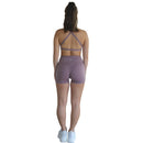 Kali Seamless High Rise Yoga Shorts - Plum - Starttech Online Market