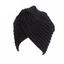 Knit Turban Cross Women's Winter Warm Knit Turban Cross Twist Arab Hair Wrap Solid Casual Skullies & Beanies Hat Cap - Starttech Online Market