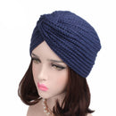 Knit Turban Cross Women's Winter Warm Knit Turban Cross Twist Arab Hair Wrap Solid Casual Skullies & Beanies Hat Cap - Starttech Online Market