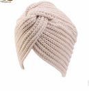 Knit Turban Cross Women's Winter Warm Knit Turban Cross Twist Arab Hair Wrap Solid Casual Skullies & Beanies Hat Cap - Starttech Online Market
