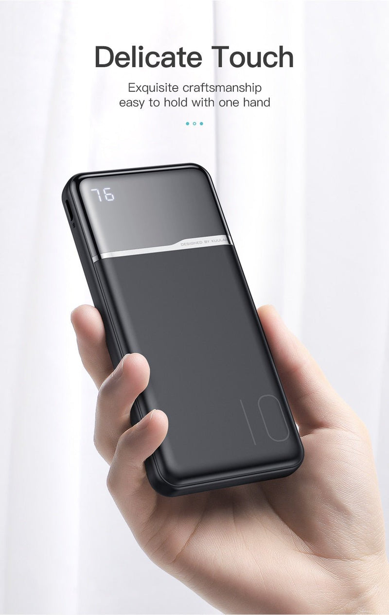 KUULAA Power Bank 10000mAh Portable Charging PowerBank 10000 mAh USB PoverBank External Battery Charger For Xiaomi Mi 9 8 iPhone - Starttech Online Market