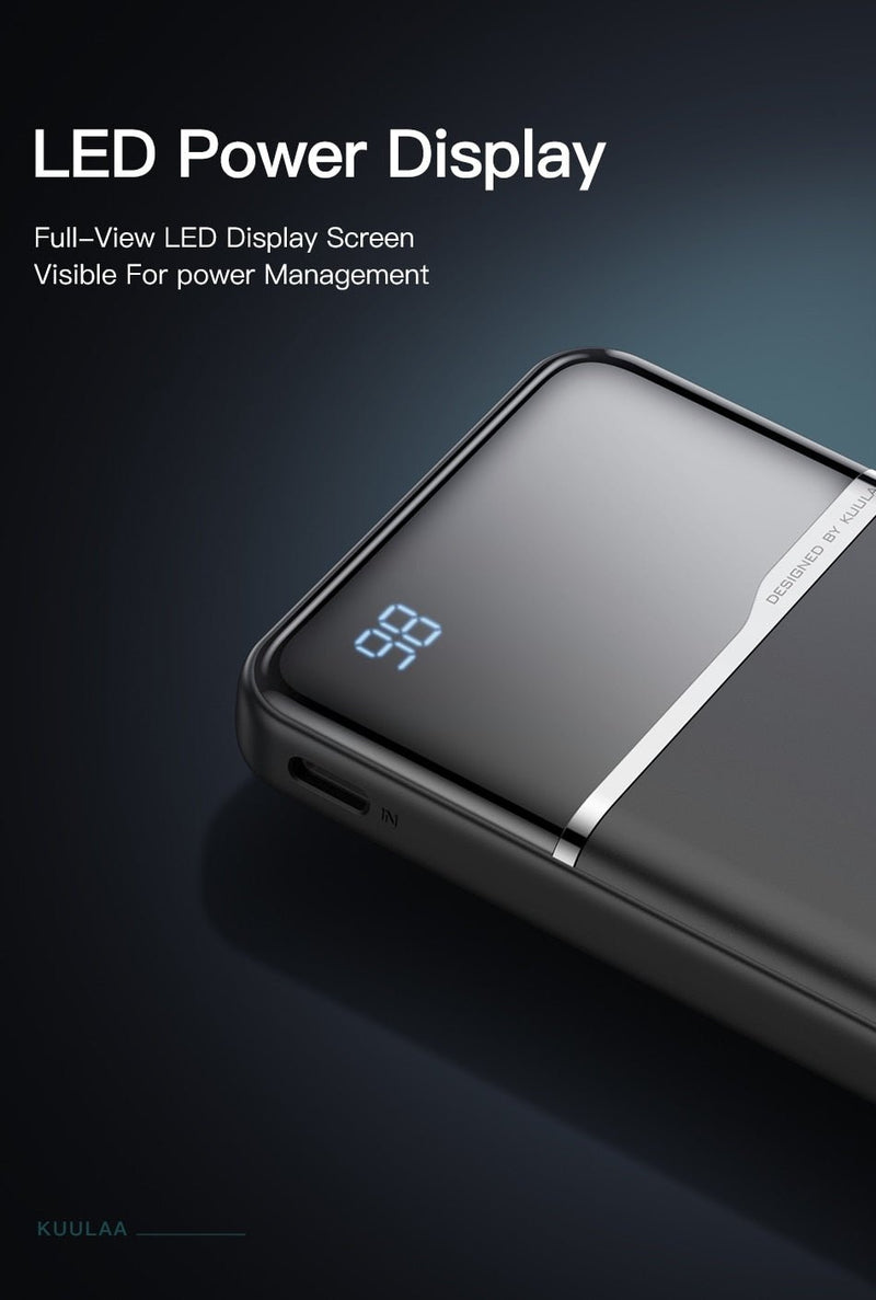 KUULAA Power Bank 10000mAh Portable Charging PowerBank 10000 mAh USB PoverBank External Battery Charger For Xiaomi Mi 9 8 iPhone - Starttech Online Market