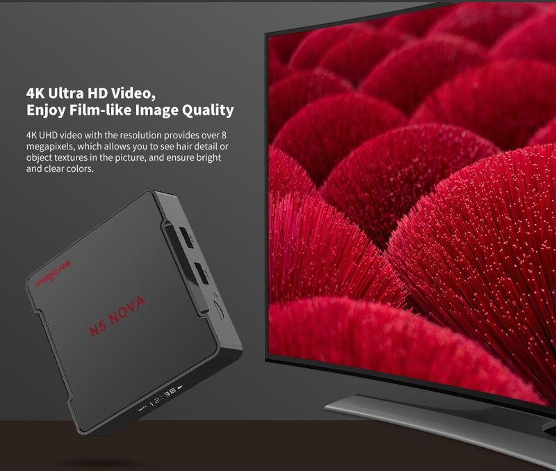 Latest MAGICSEE N5 NOVA 4K Set-top TV Box RK3318 Quad Core 64Bits 4GB+64GB Dual-band WiFi Voice Control - Starttech Online Market