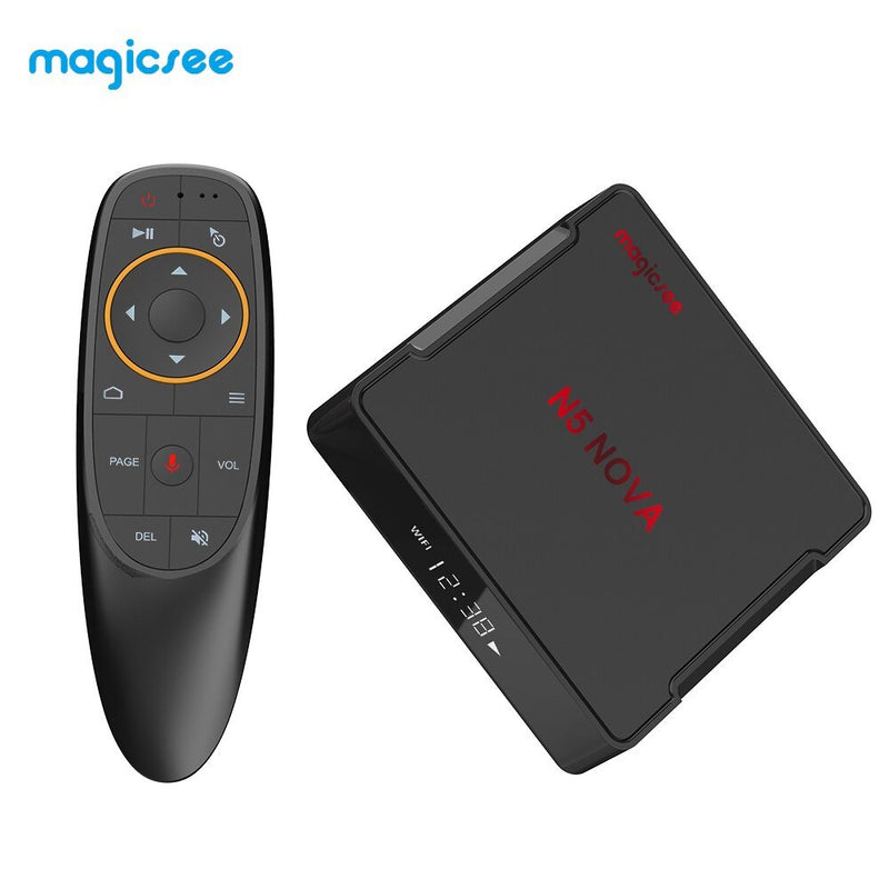 Latest MAGICSEE N5 NOVA 4K Set-top TV Box RK3318 Quad Core 64Bits 4GB+64GB Dual-band WiFi Voice Control - Starttech Online Market