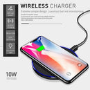 LED Breathing Light 10W Wireless Charger , ROCK Qi Fast Wireless Charging Pad For iPhone X XS 8 Samsung Huawei P30 Xiaomi - Starttech Online Market