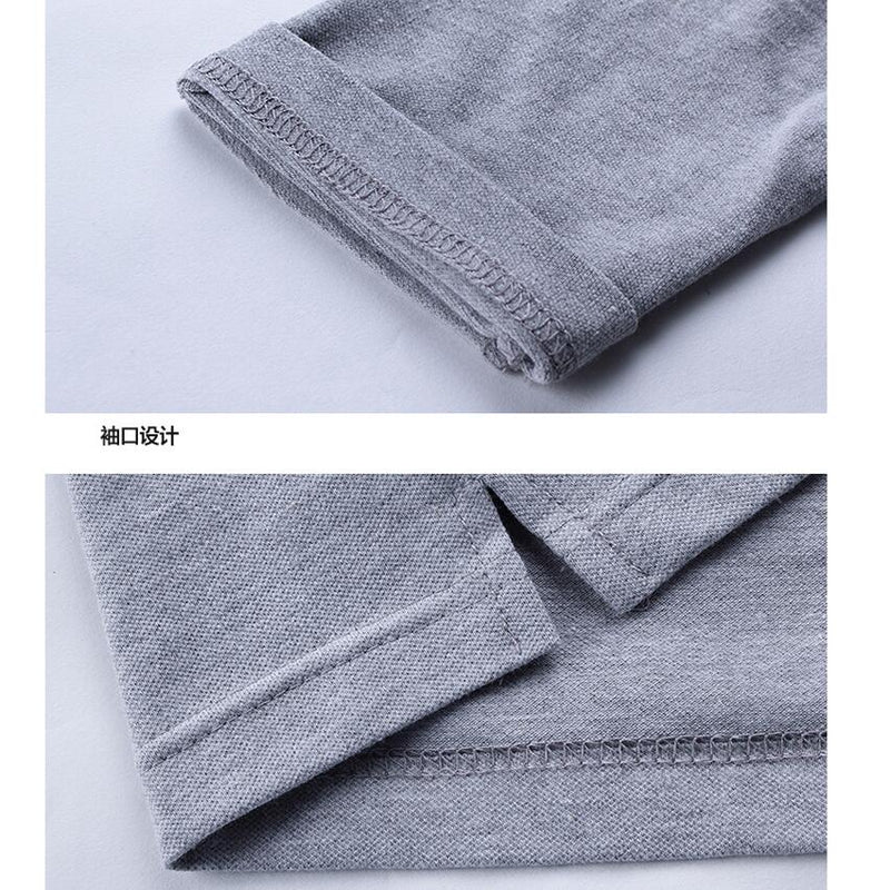LEFT ROM 2019 fashion men Pure color leisure Long sleeve Polo shirt/high-grade male Pure cotton comfortable Slim fit Polo shirt - Starttech Online Market