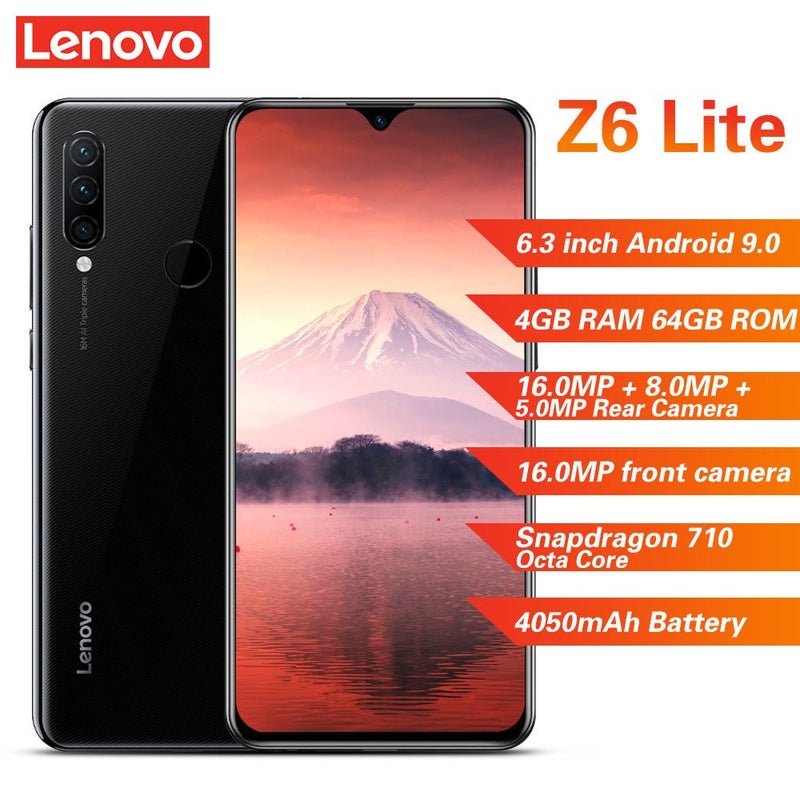 Lenovo Z6 Lite 4G Smartphone 6.3' Android 9.0 Snapdragon 710 Octa Core 4GB 64GB 16.0MP+8.0MP+5.0MP 4050mAh Mobile Phone - Starttech Online Market