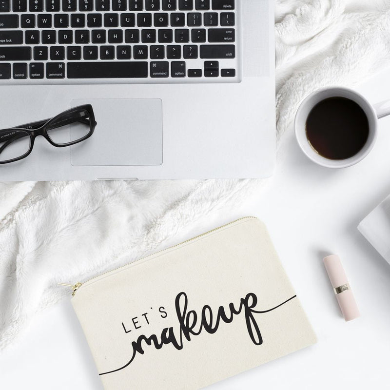 Let's Makeup Cotton Canvas Cosmetic Bag - Starttech Online Market