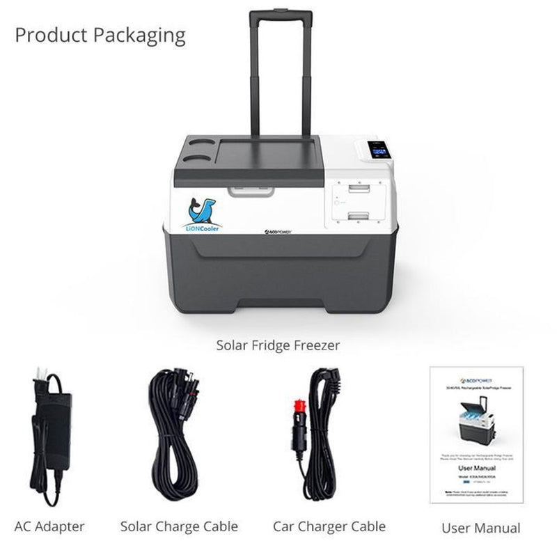 LionCooler X30A Portable Solar Fridge Freezer, 32 Quarts (New Model) - Starttech Online Market