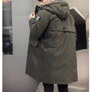 Long Designer Winter Jacket Windproof Casual Outerwear Padded Cotton Coat Big Pockets High Quality Parkas - Starttech Online Market