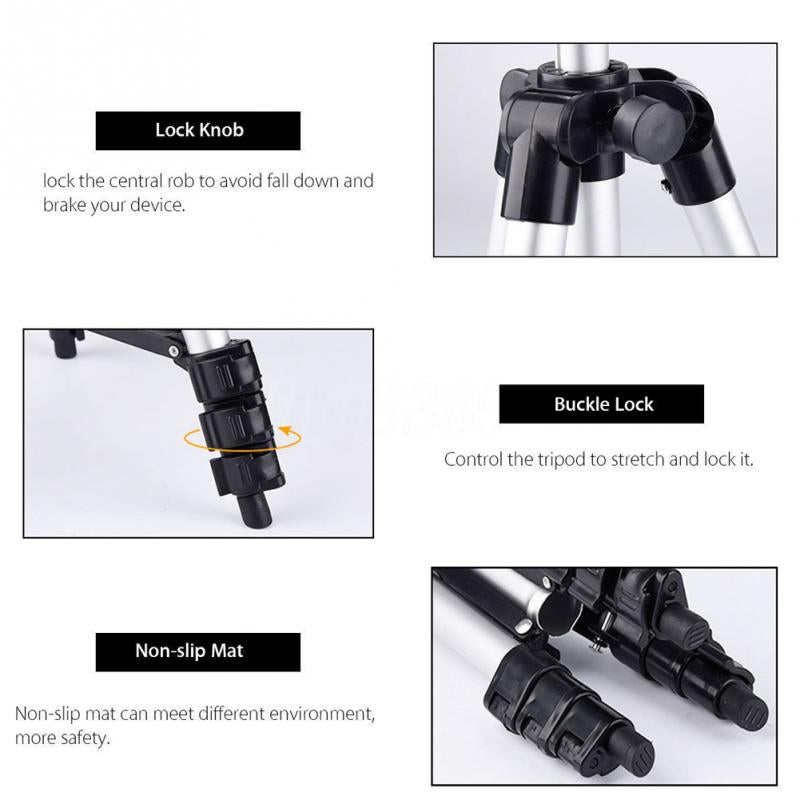 Long tripod Bluetooth Remote Control Self-Timer Camera Shutter Clip Holder Tripod Sets Kit Gift For phone Stand holder - Starttech Online Market