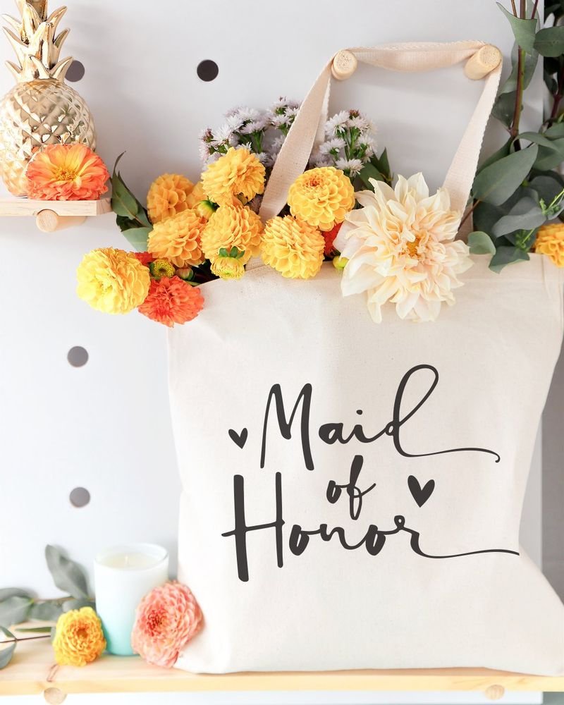 Maid of Honor Wedding Cotton Canvas Tote Bag - Starttech Online Market