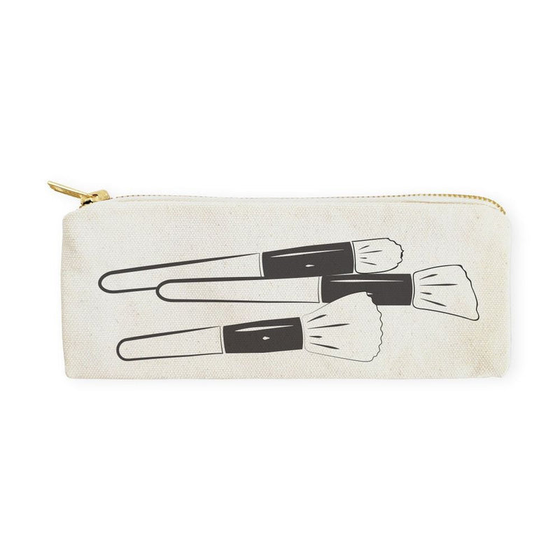 Make Up Brush Graphics Cotton Canvas Pencil Case and Travel Pouch - Starttech Online Market