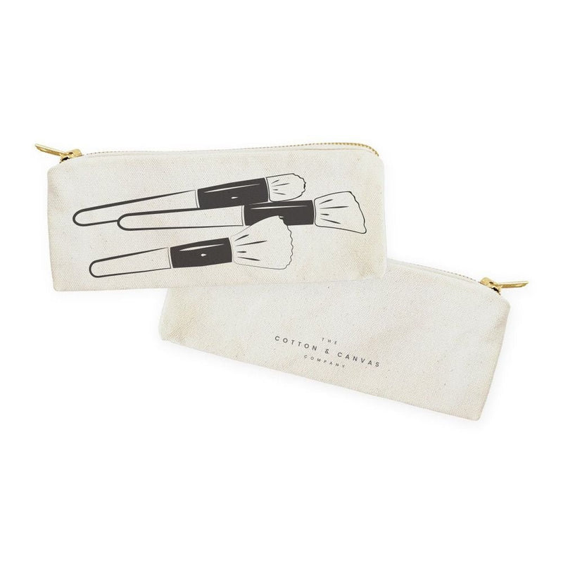 Make Up Brush Graphics Cotton Canvas Pencil Case and Travel Pouch - Starttech Online Market