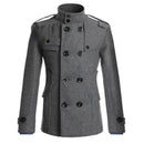 Male Autumn Winter Warm Lapel Long Sleeve Double Breasted Jacket Peacoat Fashion Casual Outwear New Male Wool Coat Trench - Starttech Online Market