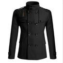 Male Autumn Winter Warm Lapel Long Sleeve Double Breasted Jacket Peacoat Fashion Casual Outwear New Male Wool Coat Trench - Starttech Online Market