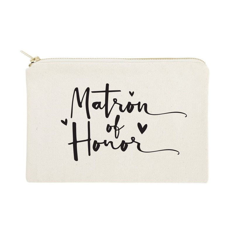 Matron of Honor Cotton Canvas Cosmetic Bag - Starttech Online Market