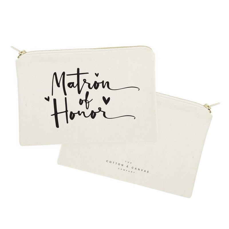 Matron of Honor Cotton Canvas Cosmetic Bag - Starttech Online Market