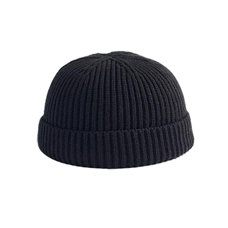 Men Knitted Hat Beanie Skullcap Sailor Cap Cuff Brimless Retro Navy Style Beanie Hat TT@88 - Starttech Online Market