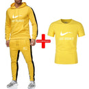 Men Sets Hoodies Sportswear Tops and Pants+Tshirts sets men track suits 2019 Casual Solid 3 piece Suit Sweat suit male clothes - Starttech Online Market