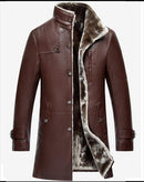 Men Snow Jacket Parka Real Fur in One Long Plush And Thick Overcoat In Winter Sheepskin - Starttech Online Market
