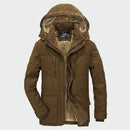 Men Winter Coats Fleece Warm Thick Jackets Men Outerwear Windproof Casual Coat With Hooded Mens Parkas Plus size 5XL 6XL ML030 - Starttech Online Market