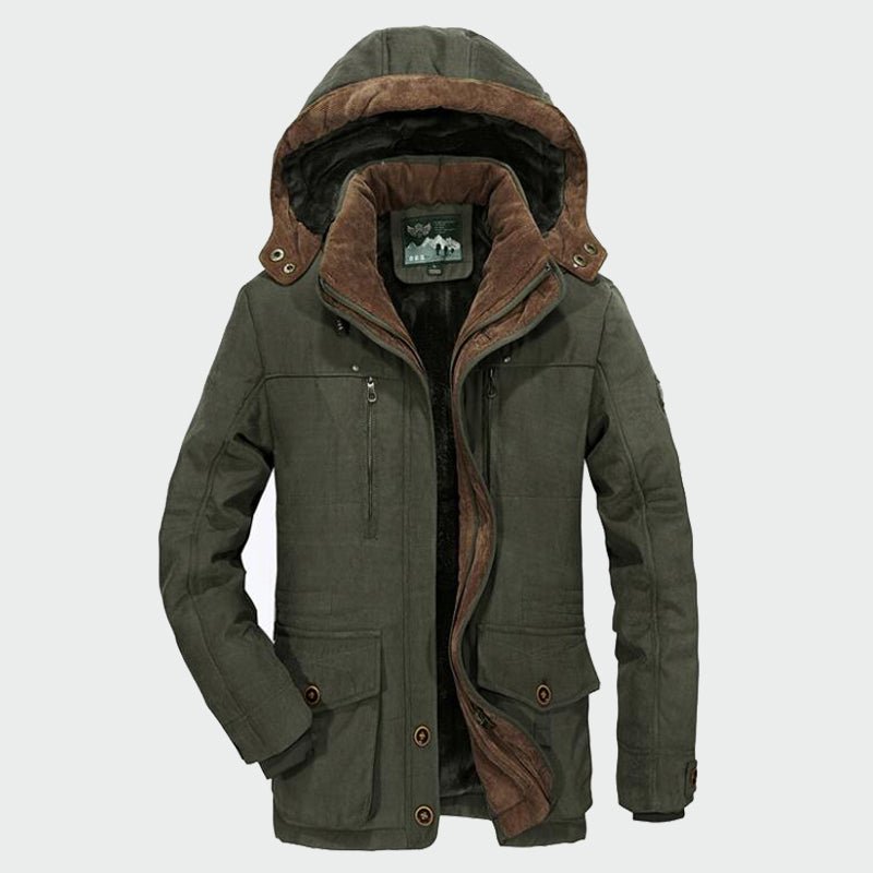 Men Winter Coats Fleece Warm Thick Jackets Men Outerwear Windproof Casual Coat With Hooded Mens Parkas Plus size 5XL 6XL ML030 - Starttech Online Market