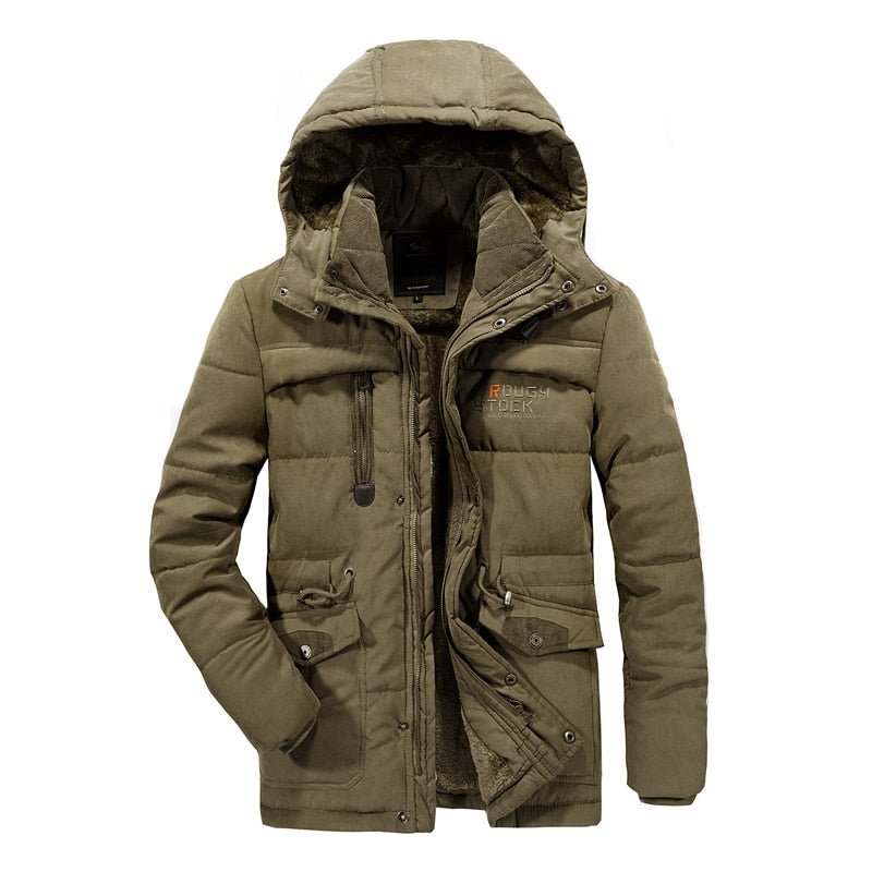 Men Winter Jacket Plus size 6XL 7XL 8XL Thick Warm Parka Fleece Fur Hooded Military Jacket Coat Pockets Windbreaker Jacket Men - Starttech Online Market
