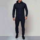 Men's Autumn Hoodies Tracksuit Set Male Zipper Pleated Sweatshirt Sweatpants High Street Jackets Sets M-3XL - Starttech Online Market