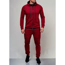 Men's Autumn Hoodies Tracksuit Set Male Zipper Pleated Sweatshirt Sweatpants High Street Jackets Sets M-3XL - Starttech Online Market