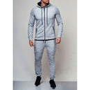 Men's Autumn Hoodies Tracksuit Set Male Zipper Pleated Sweatshirt Sweatpants High Street Jackets Sets M-3XL - Starttech Online Market