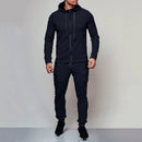 Men's Autumn Hoodies Tracksuit Set Male Zipper Pleated Sweatshirt Sweatpants High Street Jackets Sets M-3XL - Starttech Online Market