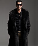 Men's Faux Fur Long Coat Brown/black Warm And Comfortable Winter 2018 New Brand Maylooks Hn128 - Starttech Online Market