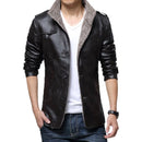 Men's Jacket Autumn Fashion Overcoat Stand Collar Slim Casual Leather Jacket Winter Men's Faux Fur Coats Pu Leather Jackets - Starttech Online Market