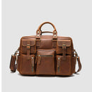 Men's Large Capacity Leather One Shoulder Messenger Bag - Starttech Online Market