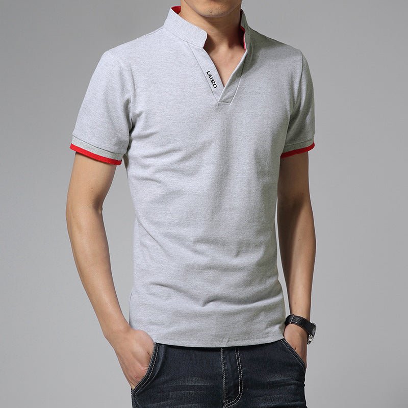 Men's Long-sleeved Cotton Polo Shirt S M L XL 4XL 5XL White Green Grey Red Black Fashion Casual Man POLO Shirts - Starttech Online Market