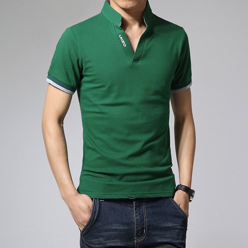 Men's Long-sleeved Cotton Polo Shirt S M L XL 4XL 5XL White Green Grey Red Black Fashion Casual Man POLO Shirts - Starttech Online Market