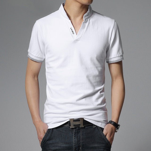 Men's Long-sleeved Cotton Polo Shirt S M L XL 4XL 5XL White Green Grey Red Black Fashion Casual Man POLO Shirts - Starttech Online Market