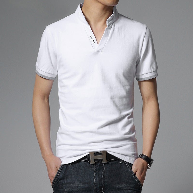 Men's Long-sleeved Cotton Polo Shirt S M L XL 4XL 5XL White Green Grey Red Black Fashion Casual Man POLO Shirts - Starttech Online Market