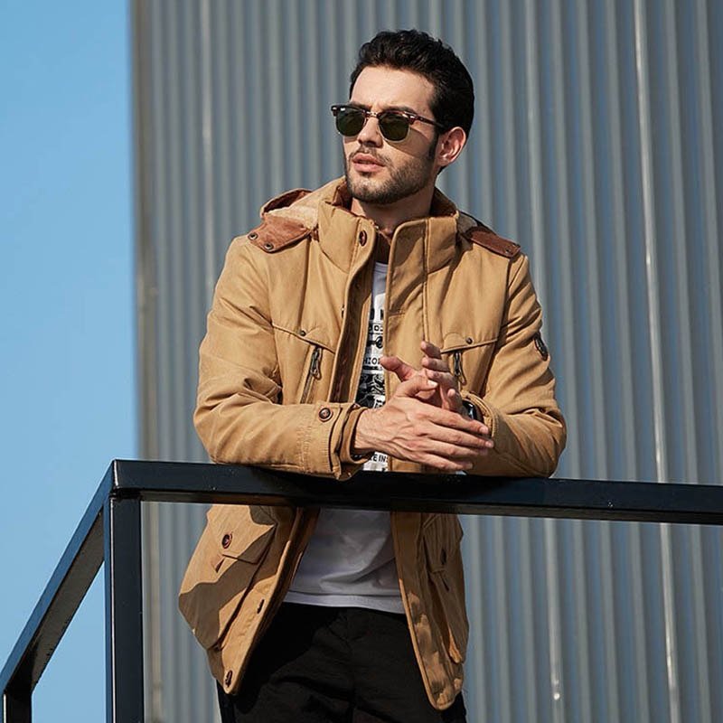 Men's Parkas Jacket Coat Military -15 Degree Hooded Collar Thick Warm Winter Parkas Jacket - Starttech Online Market