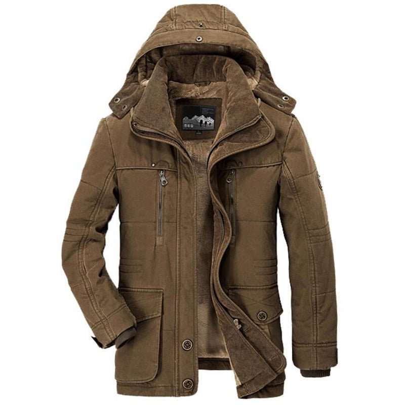 Men's Parkas Jacket Coat Military -15 Degree Hooded Collar Thick Warm Winter Parkas Jacket - Starttech Online Market
