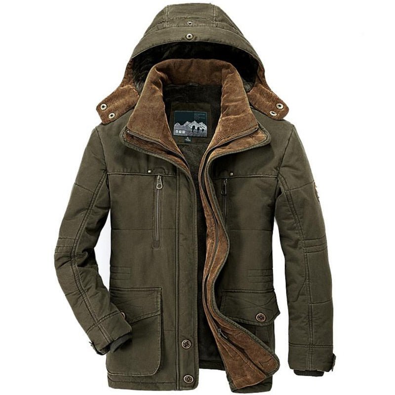 Men's Parkas Jacket Coat Military -15 Degree Hooded Collar Thick Warm Winter Parkas Jacket - Starttech Online Market