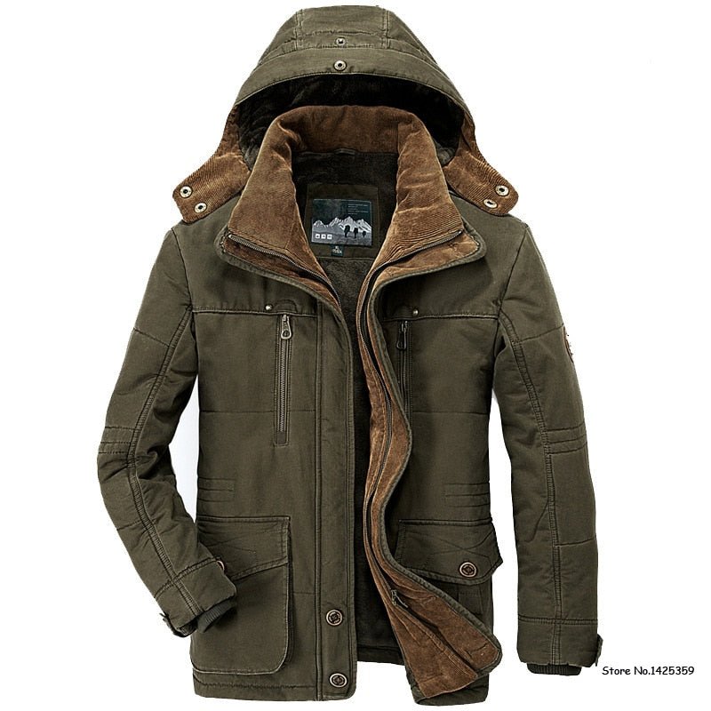 Men's Parkas Jacket Coat Military -15 Degree Hooded Collar Thick Warm Winter Parkas Jacket - Starttech Online Market
