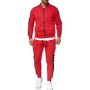 Men's Striped Casual Sports Jacket Cardigan Outdoor Sports and Leisure Runners Suit - Starttech Online Market