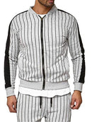 Men's Striped Casual Sports Jacket Cardigan Outdoor Sports and Leisure Runners Suit - Starttech Online Market