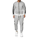 Men's Striped Casual Sports Jacket Cardigan Outdoor Sports and Leisure Runners Suit - Starttech Online Market