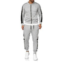 Men's Striped Casual Sports Jacket Cardigan Outdoor Sports and Leisure Runners Suit - Starttech Online Market